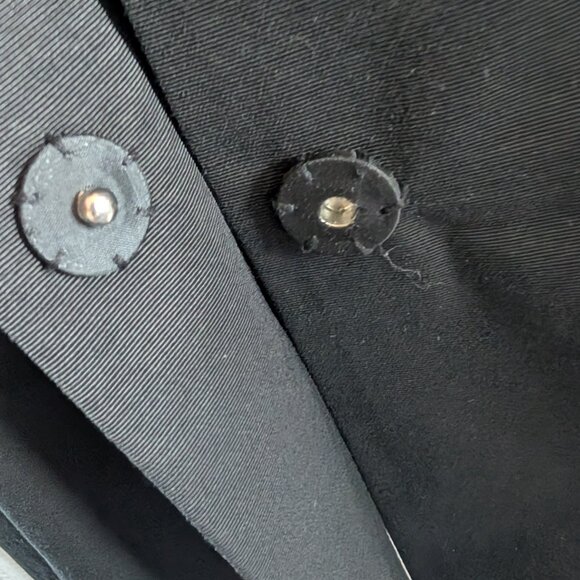 Tahari Colorblock Coat Cream Black Cotton Blend Size Small Overcoat Classic - Picture 6 of 14